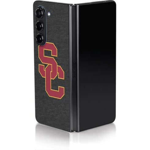 University of Southern California USC Grey Logo Galaxy Z Fold5 5G Skin